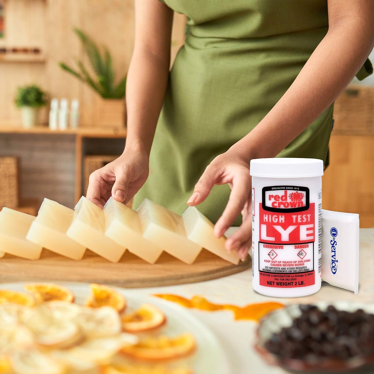 The Boyer Corporation Lye for Soap Making, Sodium Hydroxide Pure High Test Lye, Caustic Soda, Drain Cleaner and Clog Remover, 3 Pack with Tissue Pack