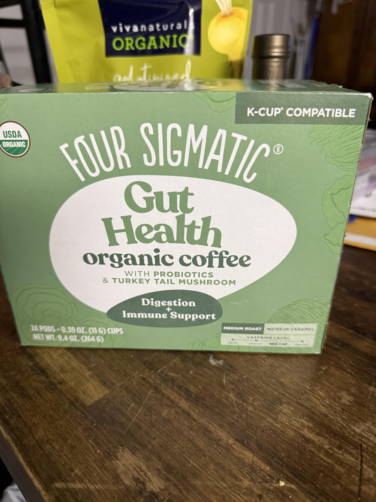 Four Sigmatic Gut Health Pods in brewer