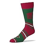 For Bare Feet NHL Minnesota Wild Argyle Line Up Dress Sock Team Color OSFM