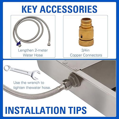 Miniatura 3 de Dispensador automático de agua para perros, canal de agua para ganado, 4 galones, alimentador de agua de acero inoxidable de gran tamaño para