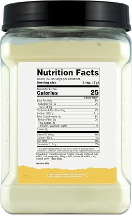 Nutricost Pantry White Cheddar Cheese Powder (2.5 Pounds Per Bottle) - Powdered Cheese :: Great for Cooking, Baking, Popcorn, and More!