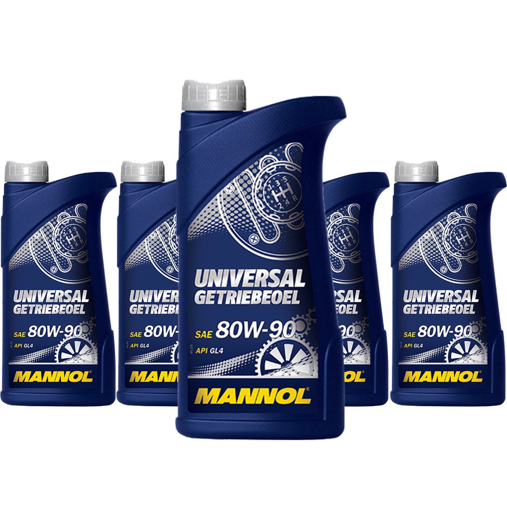 5 x 1L MANNOL Universal Getriebeoel 80W-90 API GL 4 / Schaltgetriebe ...