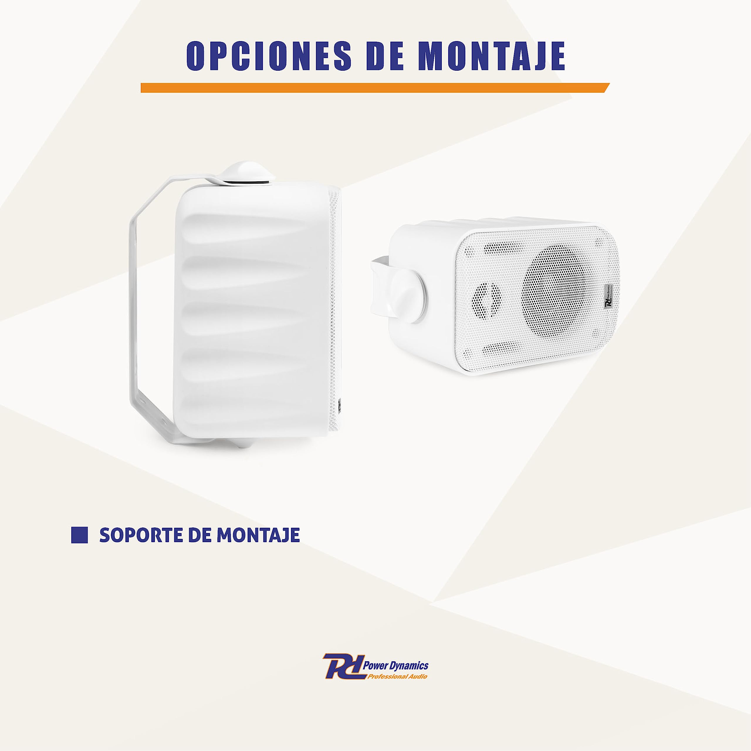 Power Dynamics BGO30 Altavoces pasivos de 2 vías de 60 W, woofer de 3", Interior o Exterior, Rejilla de Aluminio y Soporte de Montaje, Resistente a la Intemperie, Incluye Pareja, Color Blanco