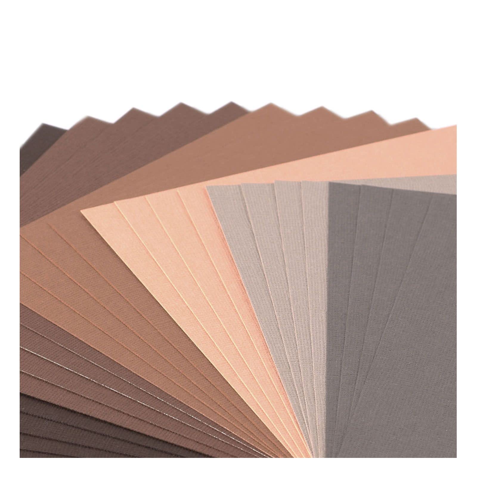 Vaessen Creative Florence Papier do scrapbookingu, 216 g, 6 x 6 x 24 arkuszy, wielokolorowy, brązowy, 15 x 15 x 0,8 cm