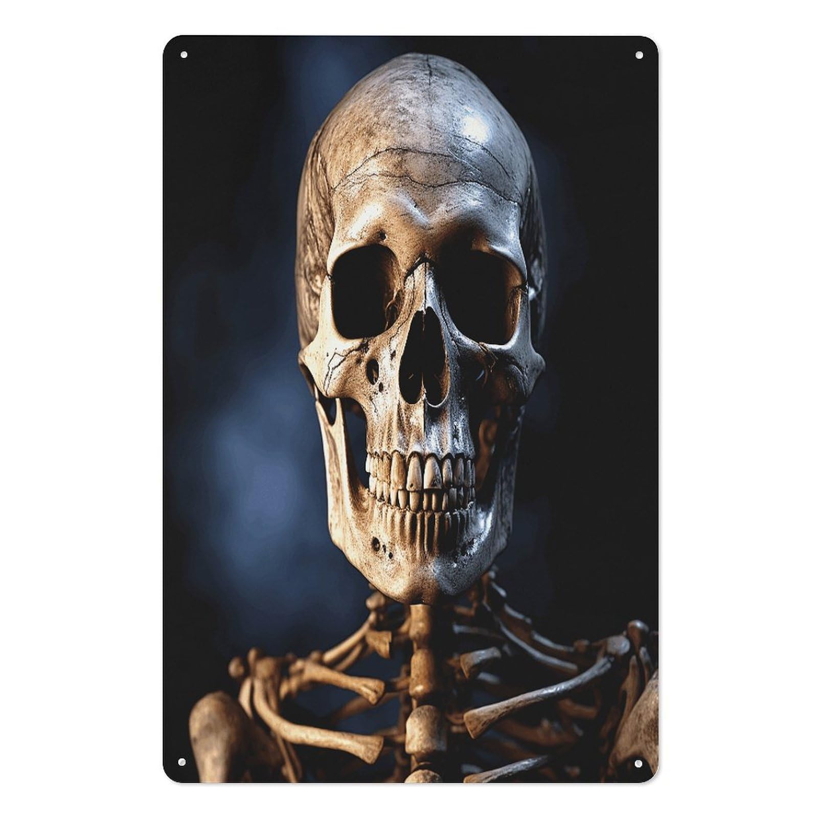 Adfgyerh Style Skeleton Tin Sign Hanging Art Prints,Wall Decor For Gifting And Party Decoration 7.9X11.8 Inch,Wall Art For Home Garden Greenhouse Living Room Bedroom Yard