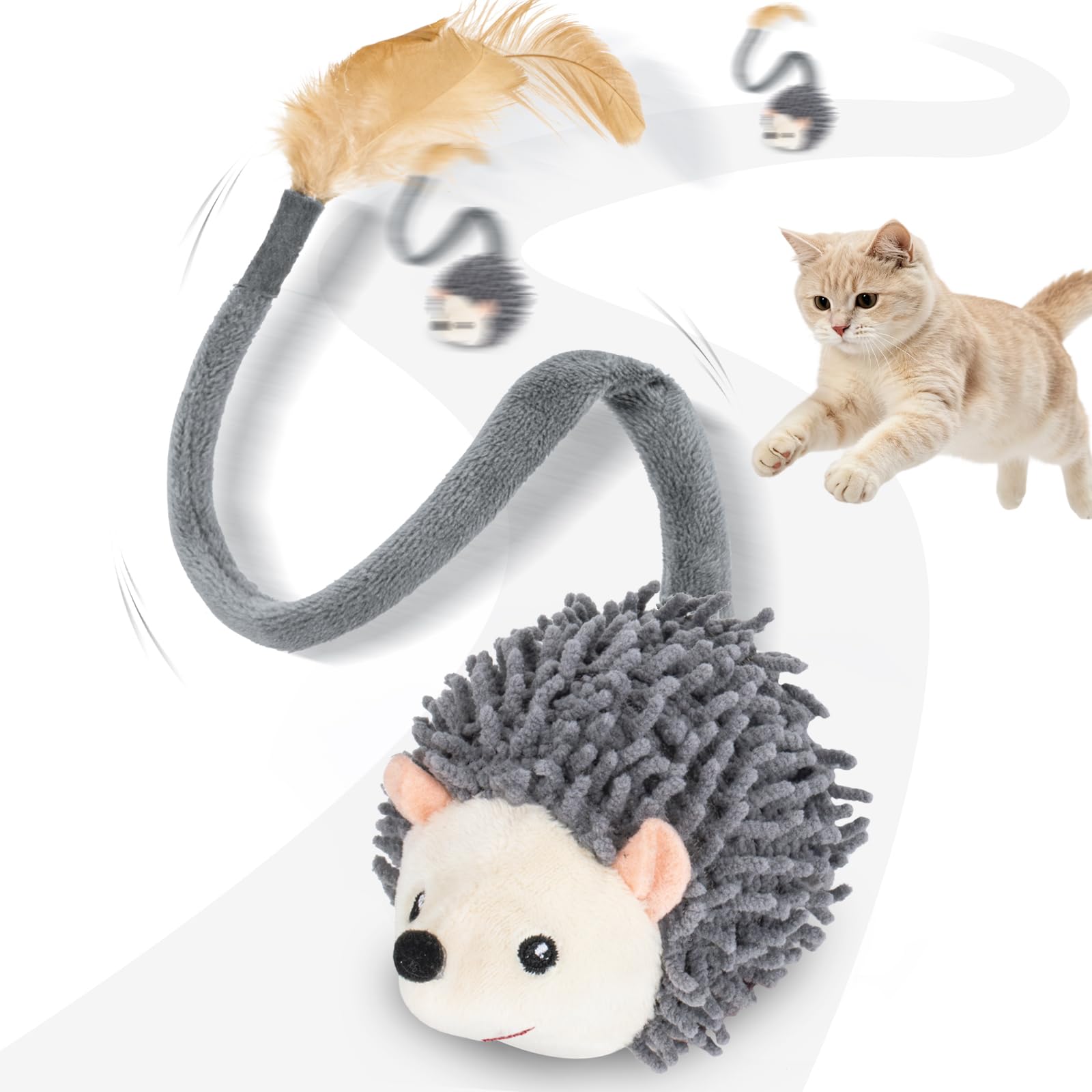 Jouet hérisson interactif chat Migipaws pour occuper votre animal en votre absence