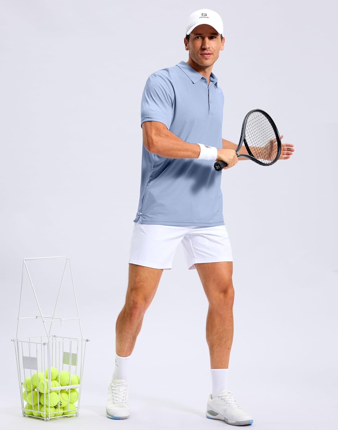 Mens Golf Shirt Jacquard Short Sleeve Dry Fit Moisture Wicking Performance Athletic Summer Collared Polo Shirts for Men - Image 6