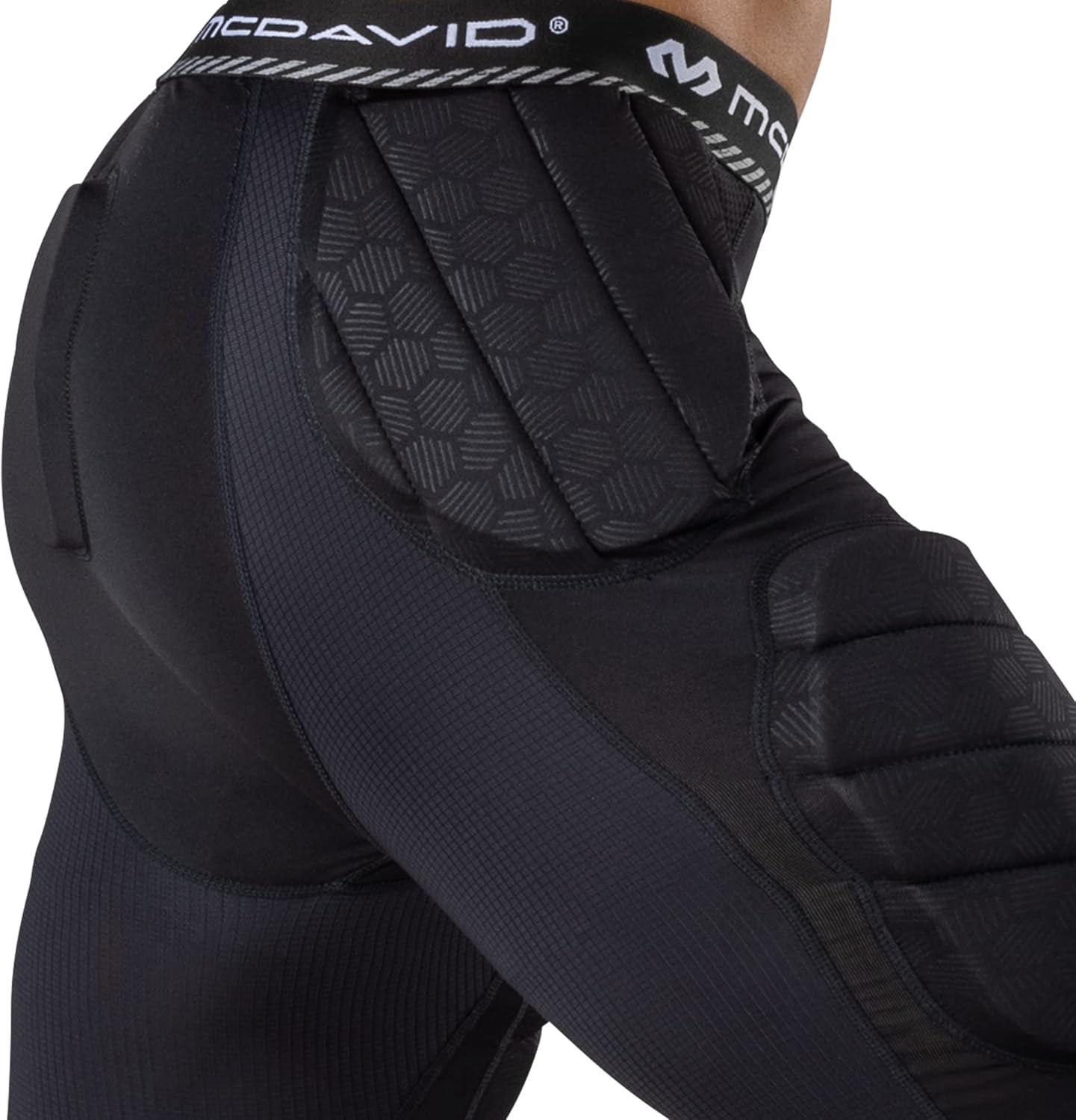 McDavid Youth Football Integrated 7 Pad ¾ Compression Tights, Protection for HIPS, Thighs, Tailbone & Knees, Kids - Image 8