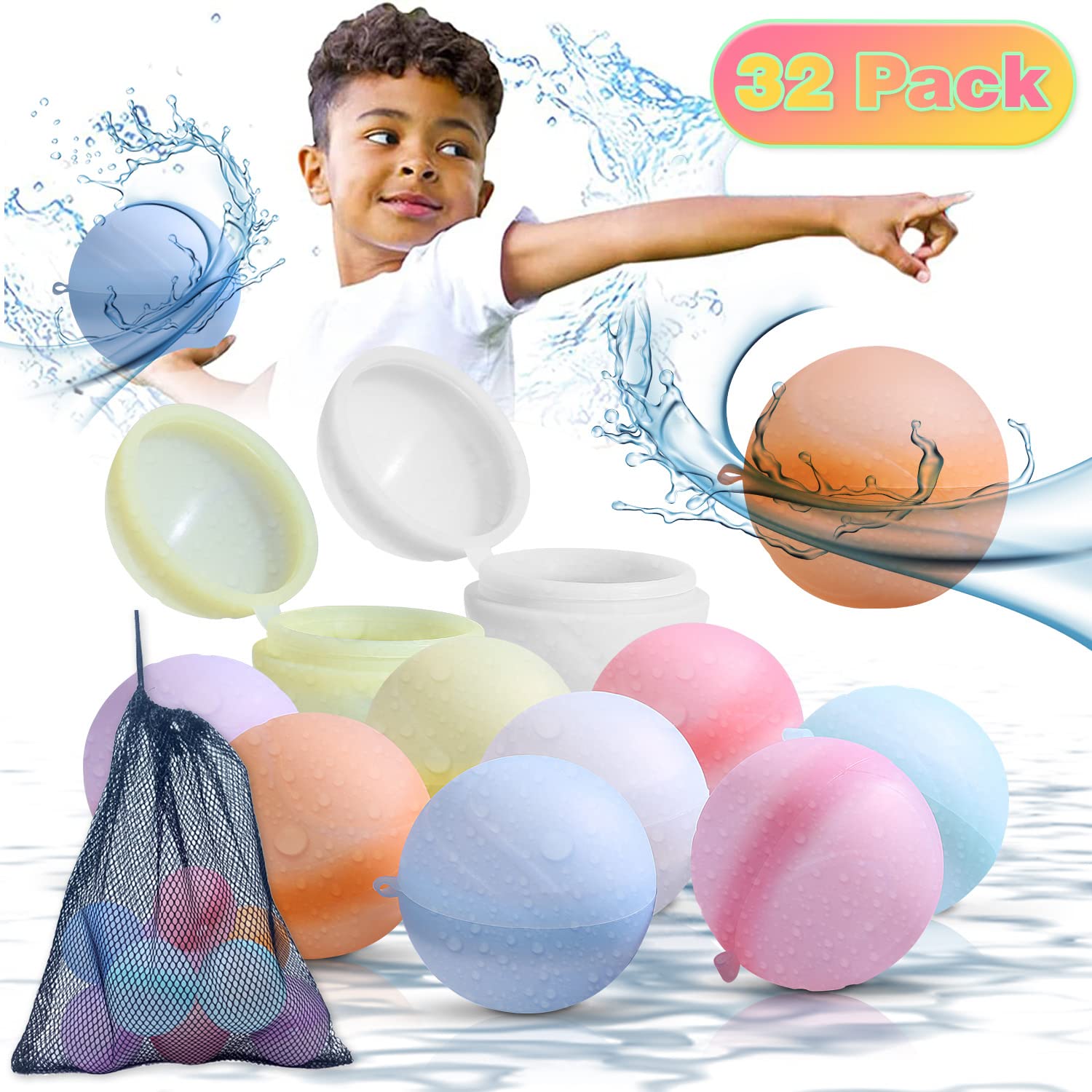 Globos de agua reutilizables Soppycid recargables para fiestas de piscina | en línea Globos de agua reutilizables Soppycid recargables para fiestas de piscina | en línea