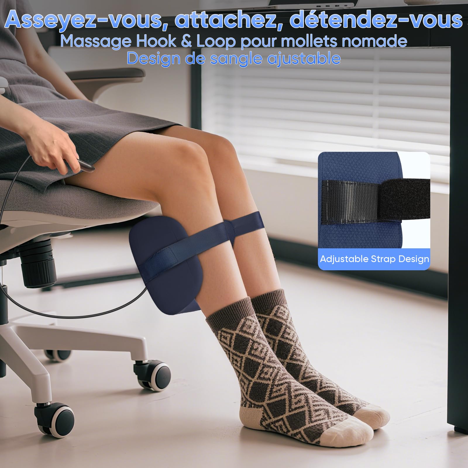 Tisscare Appareil de Massage Shiatsu 4-en-1 Pieds avec Chaleur et Télécommande - Masseur Pieds Électrique pour Douleur et Circulation, Léger et Portable, Cadeau Parents