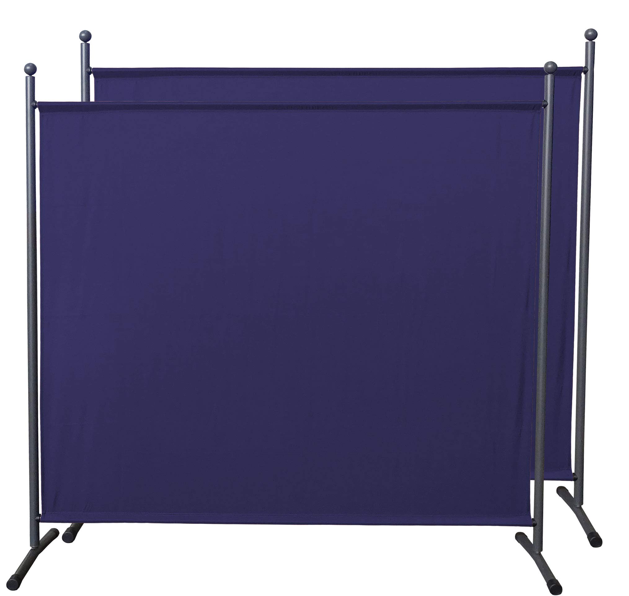 Quick Star 2 pièces Paravent 180 x 178 cm Séparateur de Tissu Jardin Balcon Écran de confidentialité partition Bleu