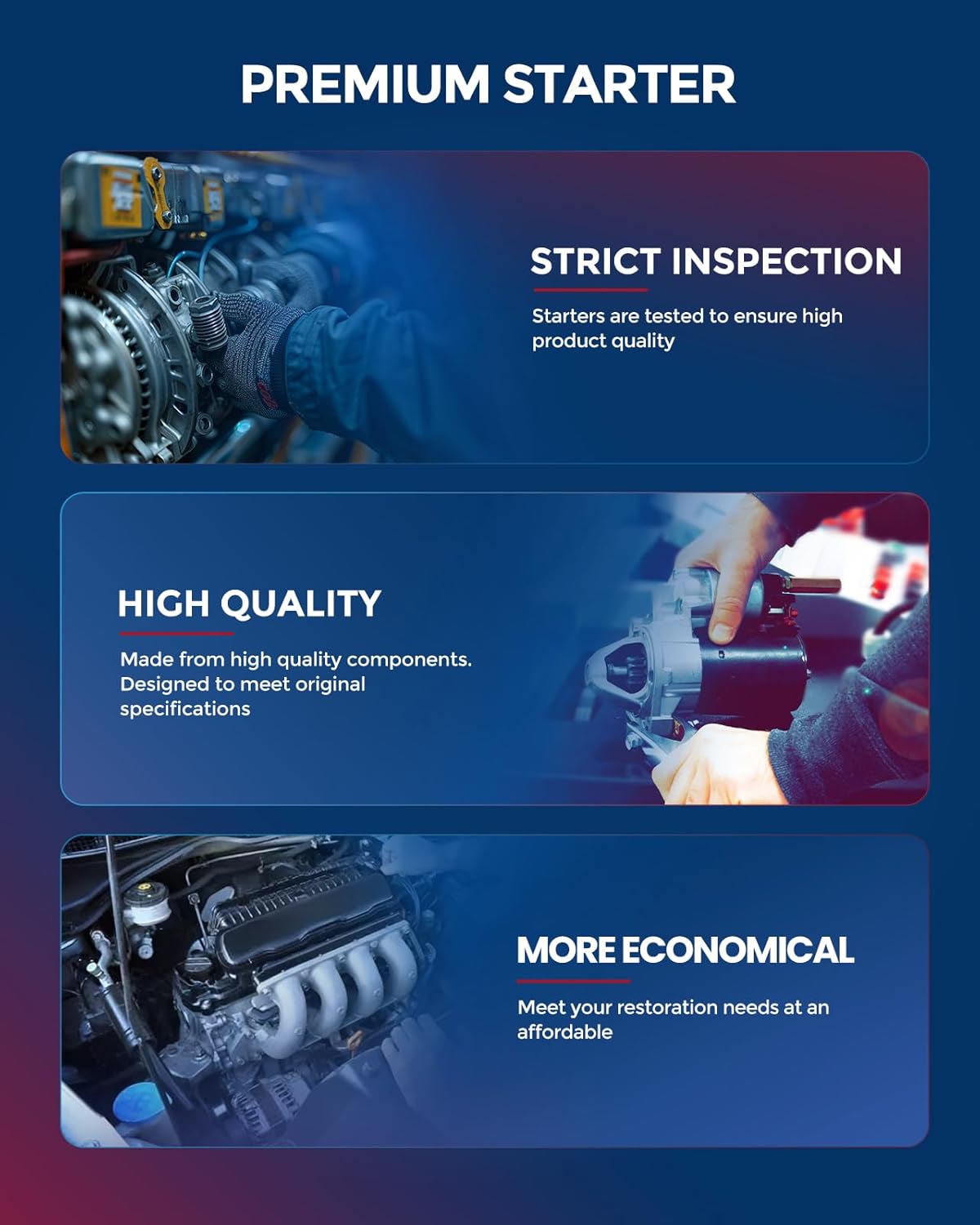 KAX Starter Replacement, New Starters for 2003-2005 Liberty 3.7LReplace 17882N