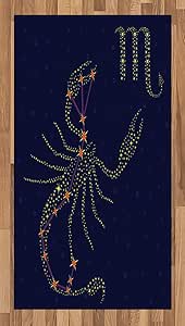Amazon.com: Ambesonne Zodiac Scorpio Area Rug, Celestial Background ...