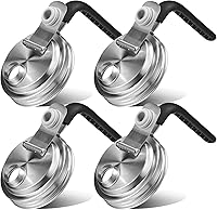 Vista 18 de Palksky Tapas para Beber de Frascos Mason, Accesorios de Tapa para Sorber de Frascos Mason de Boca Ancha de Acero Inoxidable, Tapa Abatible