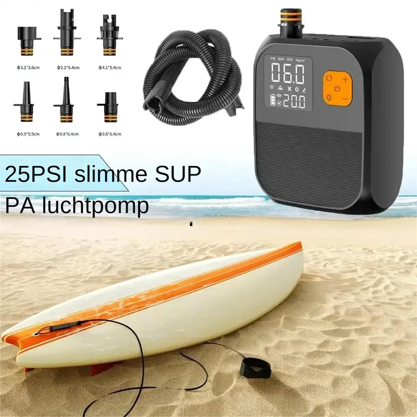 Bomba De Aire Eléctrica - Compresor De Aire De 25 Psi - Bomba Eléctrica Portátil Para Camas Inflables Y Almohadas | Bomba De Aire De Alta Presión Para Colchones De Aire Y Flotadores De Piscina |