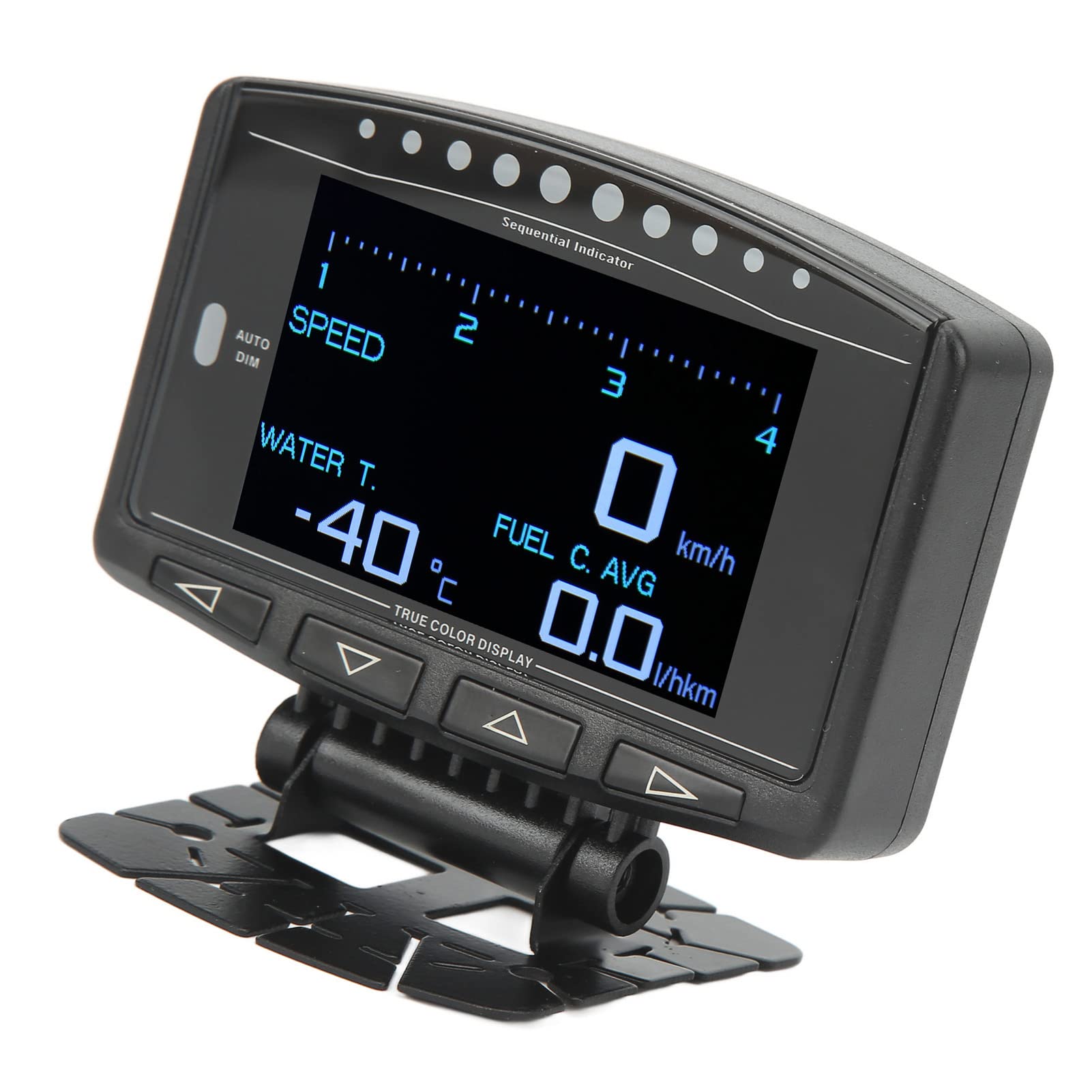 2,8-Zoll-TFT-IPS-Bildschirm OBD2-Tachometer, HUD-Scanner-Anzeige, Wasser Temperatur Spannung Turbo-Druck-RGB-Indikatoren für, Unterstützung Metrisch Zur Imperialen Einheit