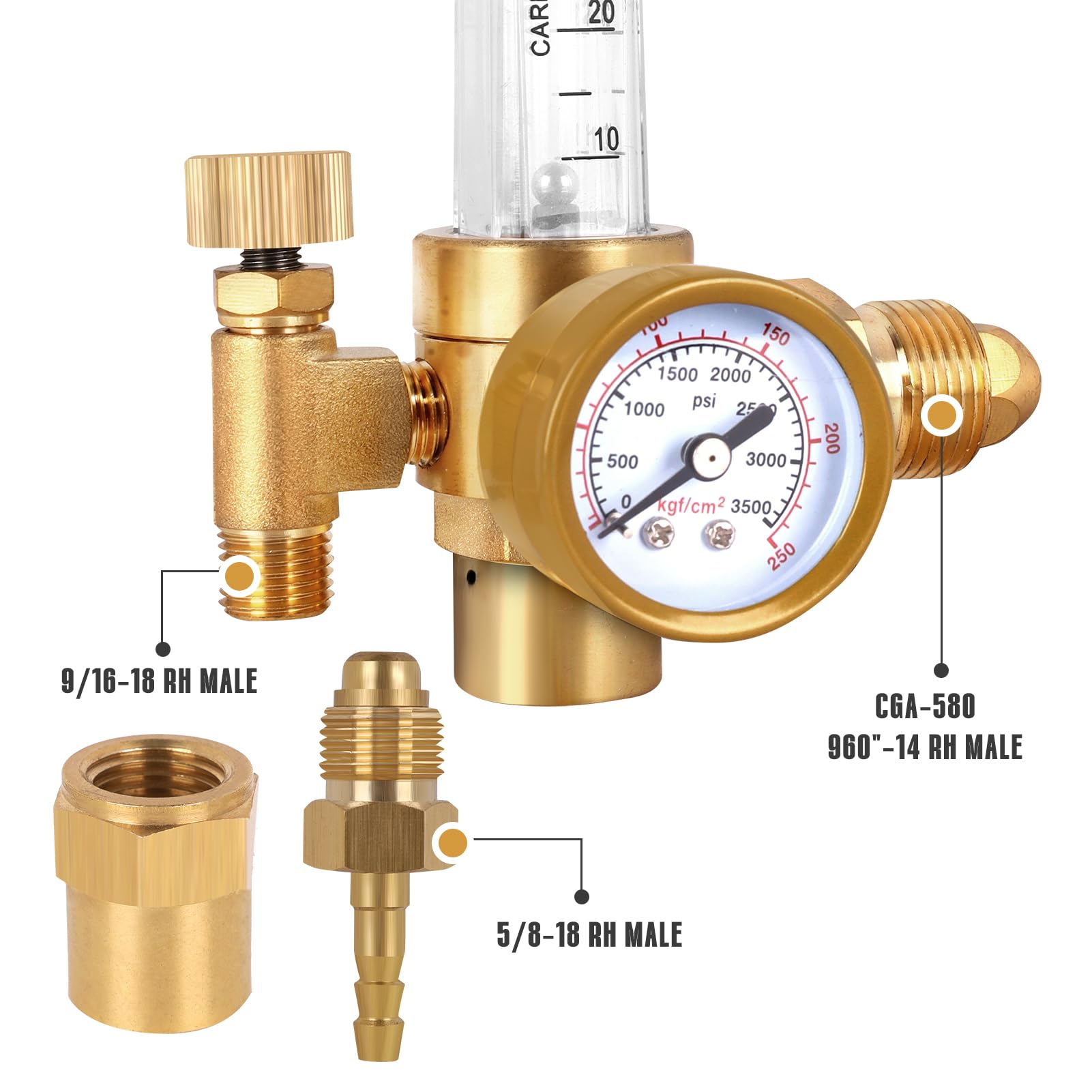 BO WELD argon regulator przepływu CO2 regulator przepływu gazu z wężem gazowym 2,1 m do spawarki TIG MIG
