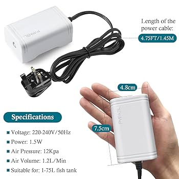 Nepall Mini Ultra Silent Aquarium Single Way Oxygen Airpump For Fish Tank And Bowl With Easy