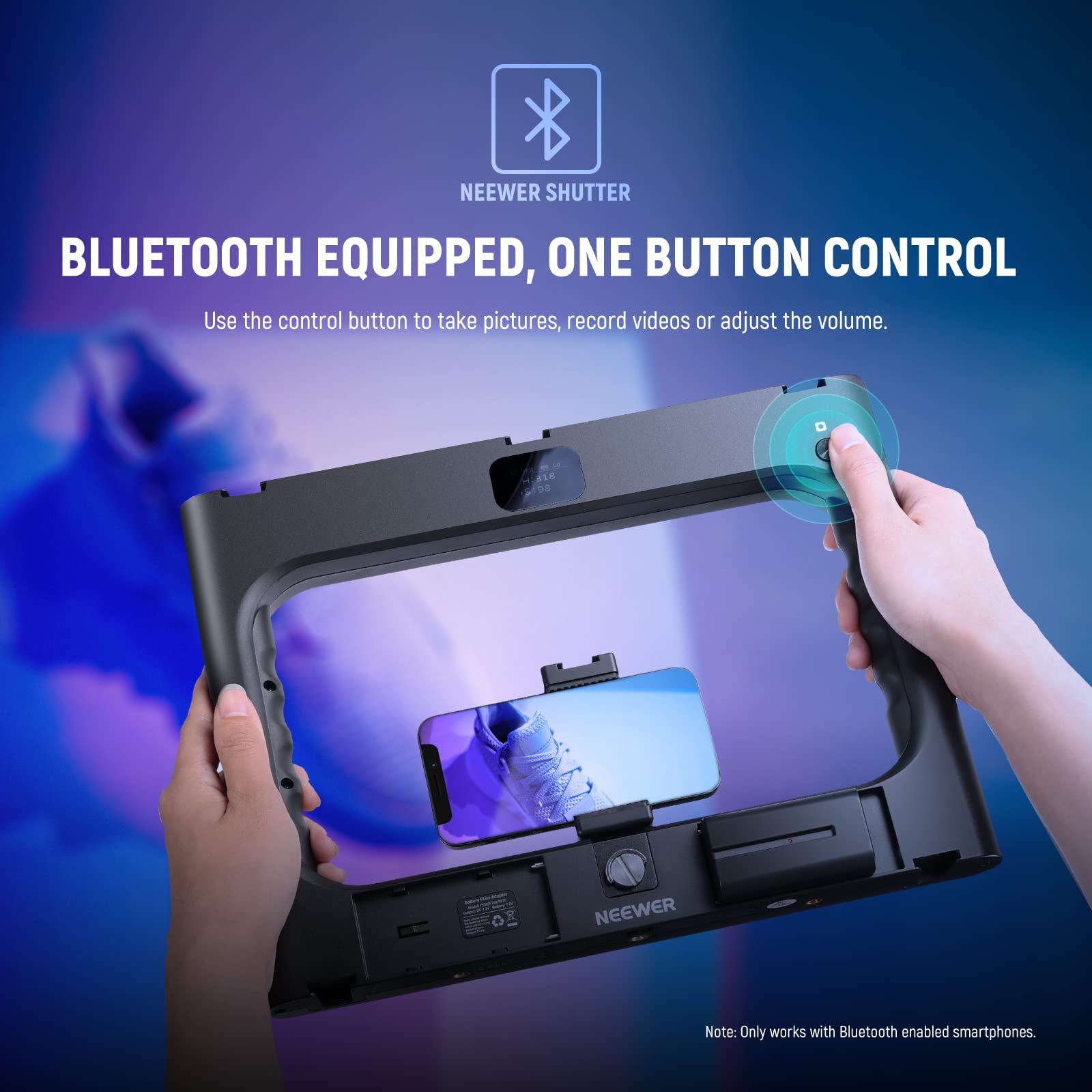 NEEWER RGB A111 II Handy Video Rig mit Beleuchtungsset, für vertikale Aufnahmen, Stabilisator für Hand Kamerakäfig mit Zubehörschuhen/Verschluss/Batterie, 17 Szenen RGB Ringlicht 2500K-10000K CRI97+