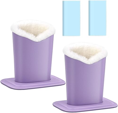 Miniatura 10 de bvya 2 soportes para lentes de ojos, color dulce caramelo con forro de felpa para mesa, escritorio, mesita de noche 2 piezas #A,2 piezas #B,2 piezas