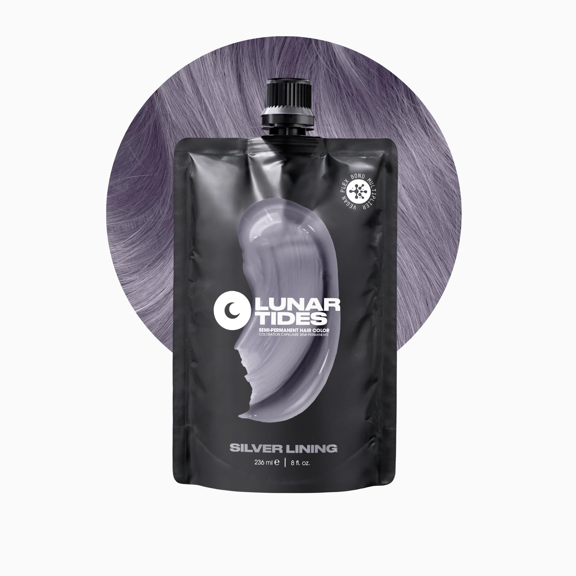 Silver Lining, semi permanent hair dye silver - 118 ml - Lunar Tides