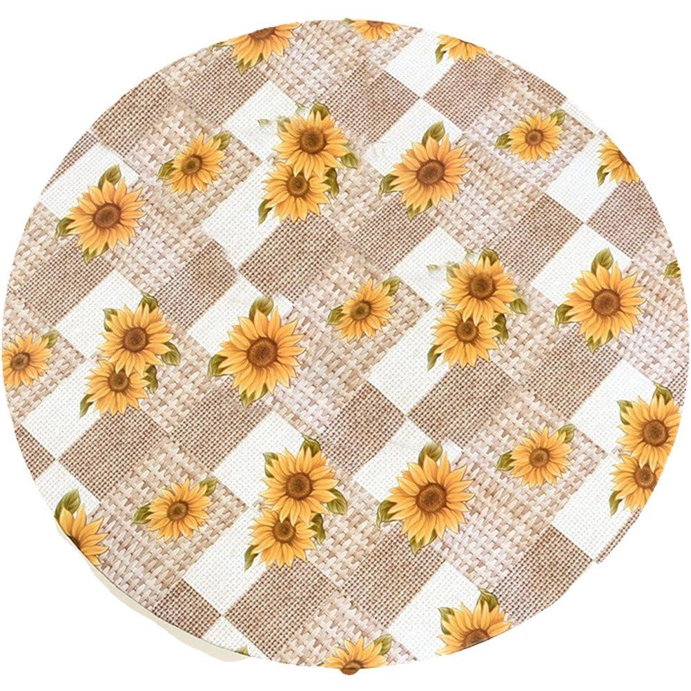 Nappe ronde élastique imperméable et anti-tache pour table de jardin