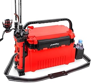 MadBite RigHub portable tackle storage box with rod holders