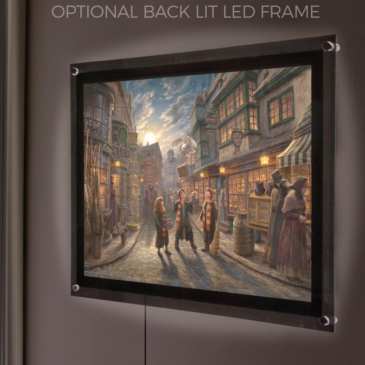 MIGHTYPRINT Harry Potter – Diagon Alley by Thomas Kinkade Studios - Durable 24” x 17 Wall Art – NOT Made of Paper – Officially Licensed Collectible MP24170961