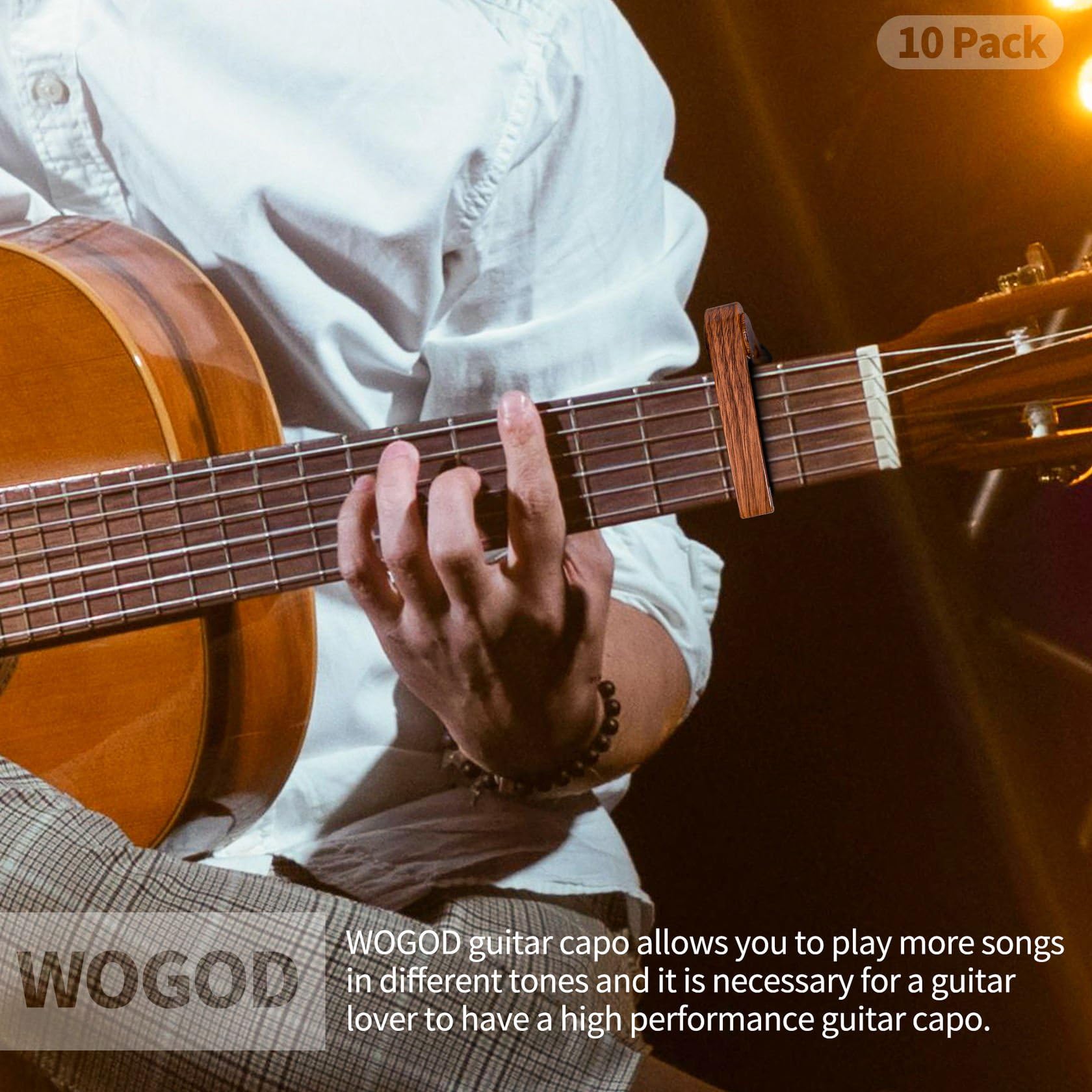 Kapodaster für Akustikgitarre, E-Gitarre, Kapodaster, 10 Stück
