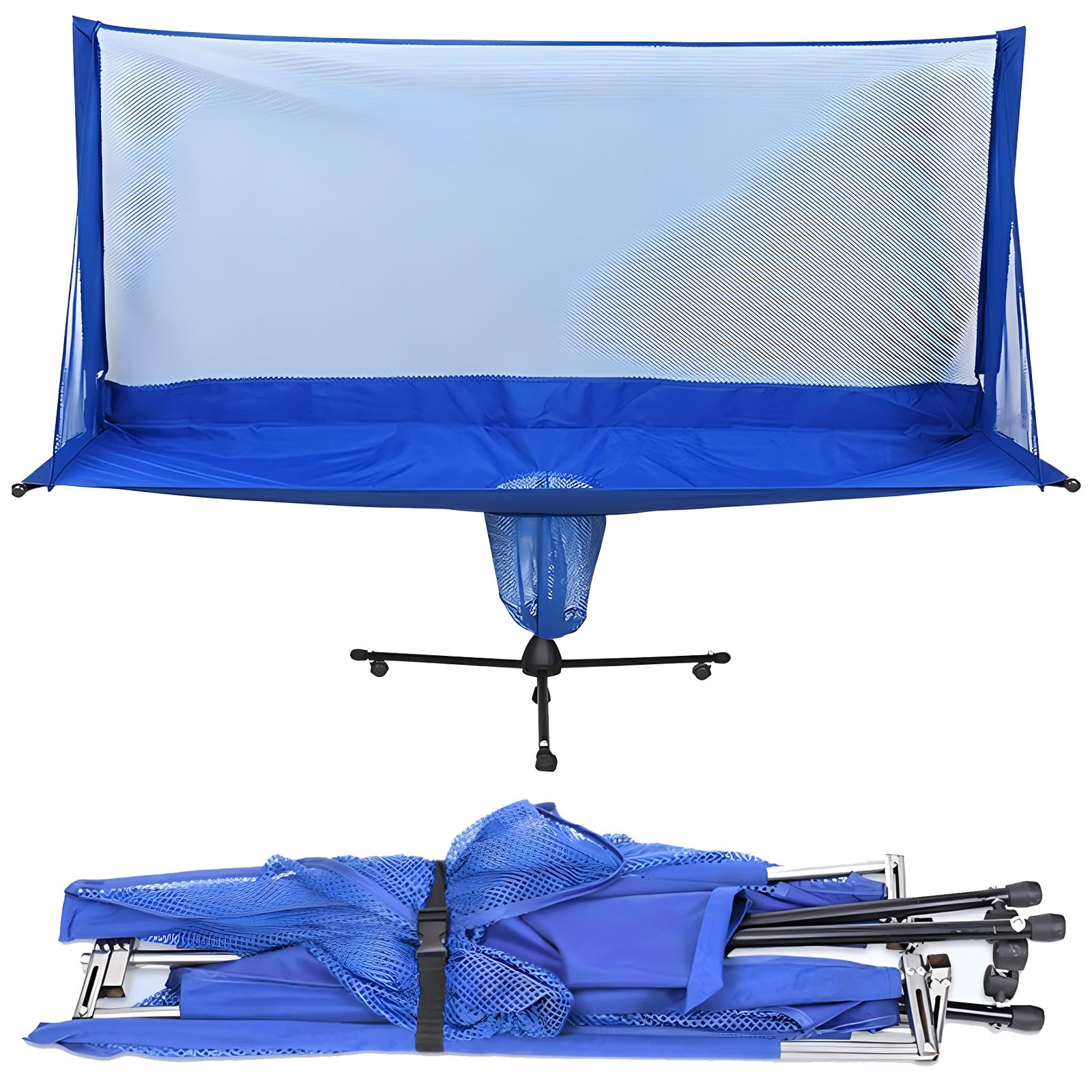 Filet Ramasse-balles De Ping-pong Pliable - Pour Entraînement Solo Ou Robot, Cadre Acier, Facile à Installer Et Transporter