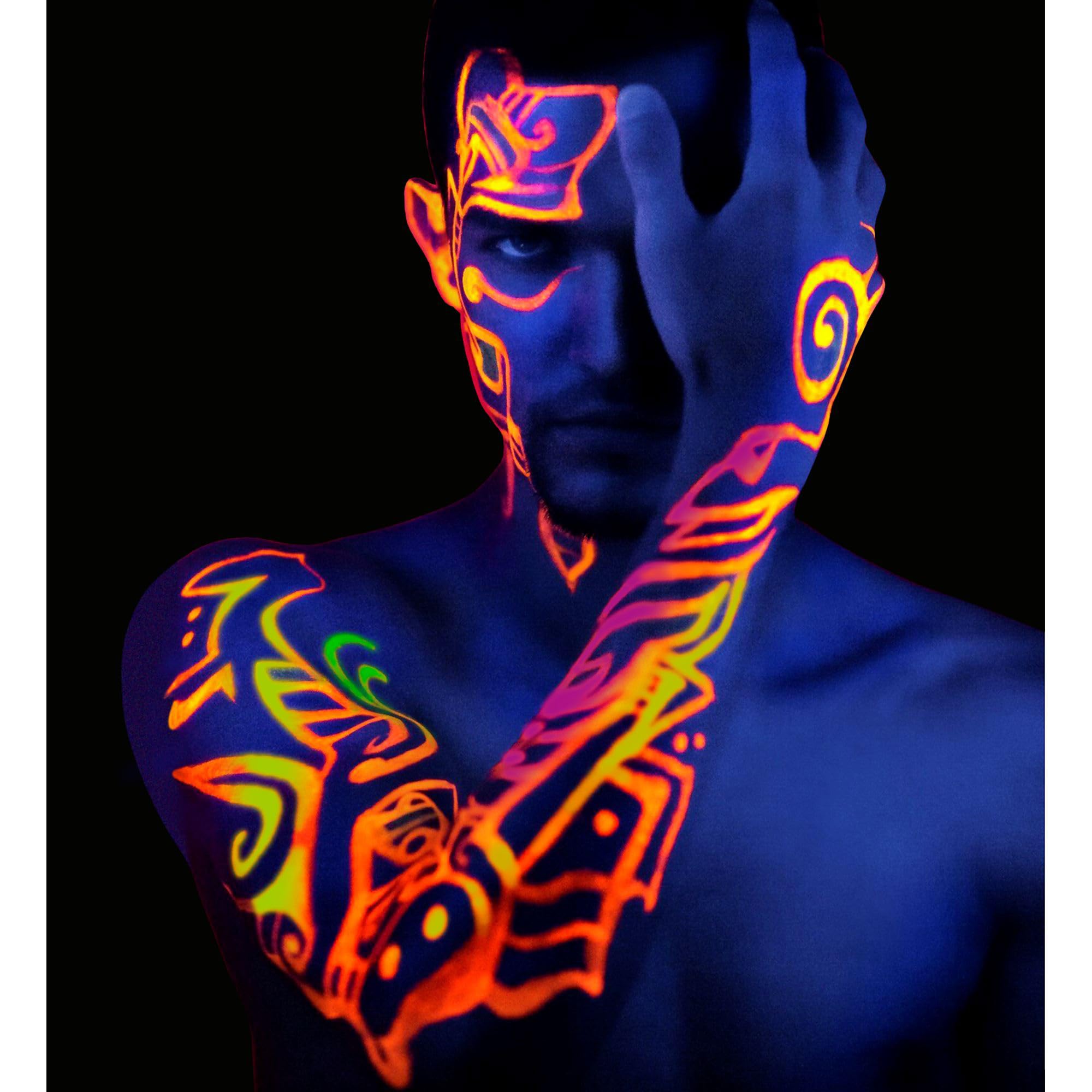 Image secondaire de Kit de 6 Crayons de Maquillage UV Multicolores - Widmann