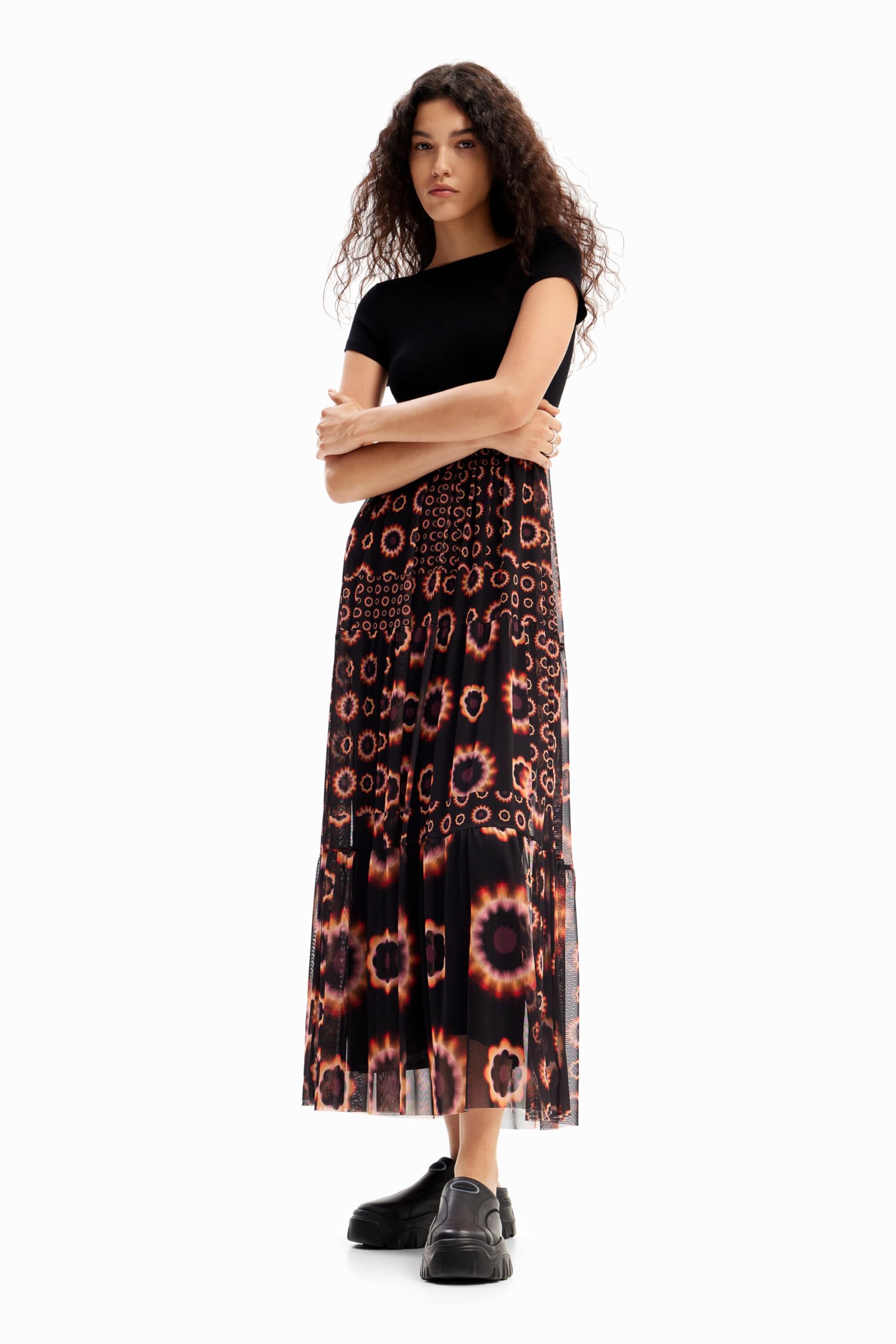 Desigual Women's Black Vest_galiana Dress, Medium