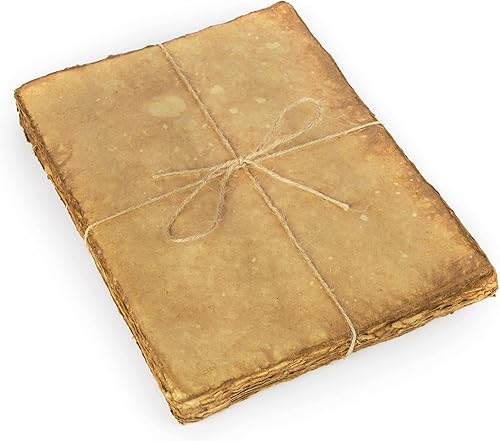 Miniatura 7 de Papel de acuarela  Papel vintage de tamaño carta, 8.5 x 11 pulgadas, papel hecho a mano de 200 GSM, 50 hojas de papel de algodón reciclado, perfecto