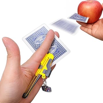 Palm Card Launcher - Magic Props Prank are Suitable for Outdoor Sports Yellow