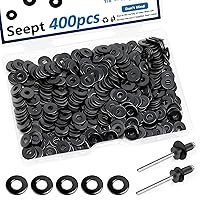 Vista 1 de 400 piezas de arandelas de remache pop de 1/8 pulg. negras para remaches pop de diámetro 1/8" de acero inoxidable 304, arandelas de remache pop