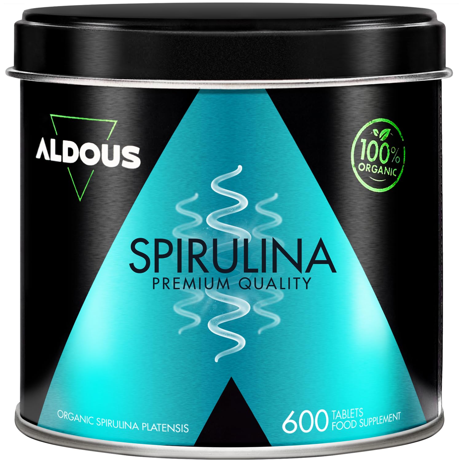Spirulina Bio - 600 - Alto Dossagio 3000mg per +3 Mesi - Alga Spirulina Bio Pura 100% Naturale - ALDOUS