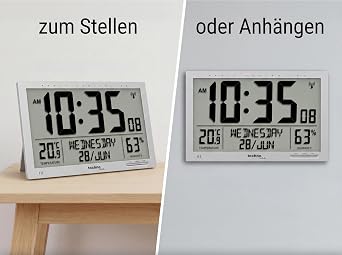 Technoline Radio-controlled wall clock silver - WS8013
