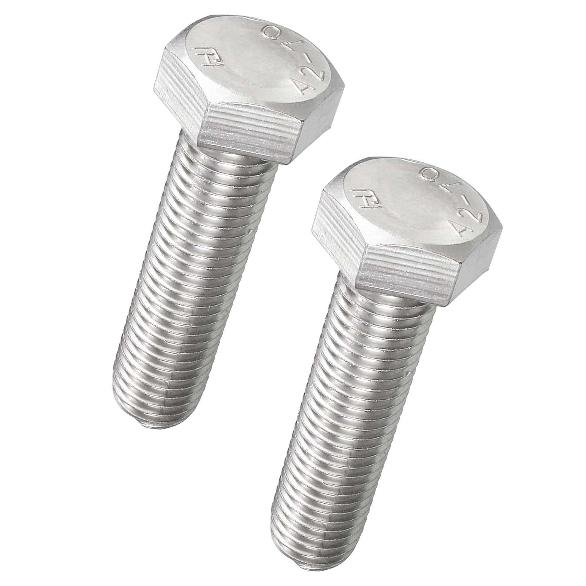 TA-VIGOR M16-2 x 60mm Hex Head Bolts, Full Thread Metric Cap Screws, Zinc Plated Steel, Heavy Duty Bolts for Construction, Machinery, Automotive Projects, 2Pcs