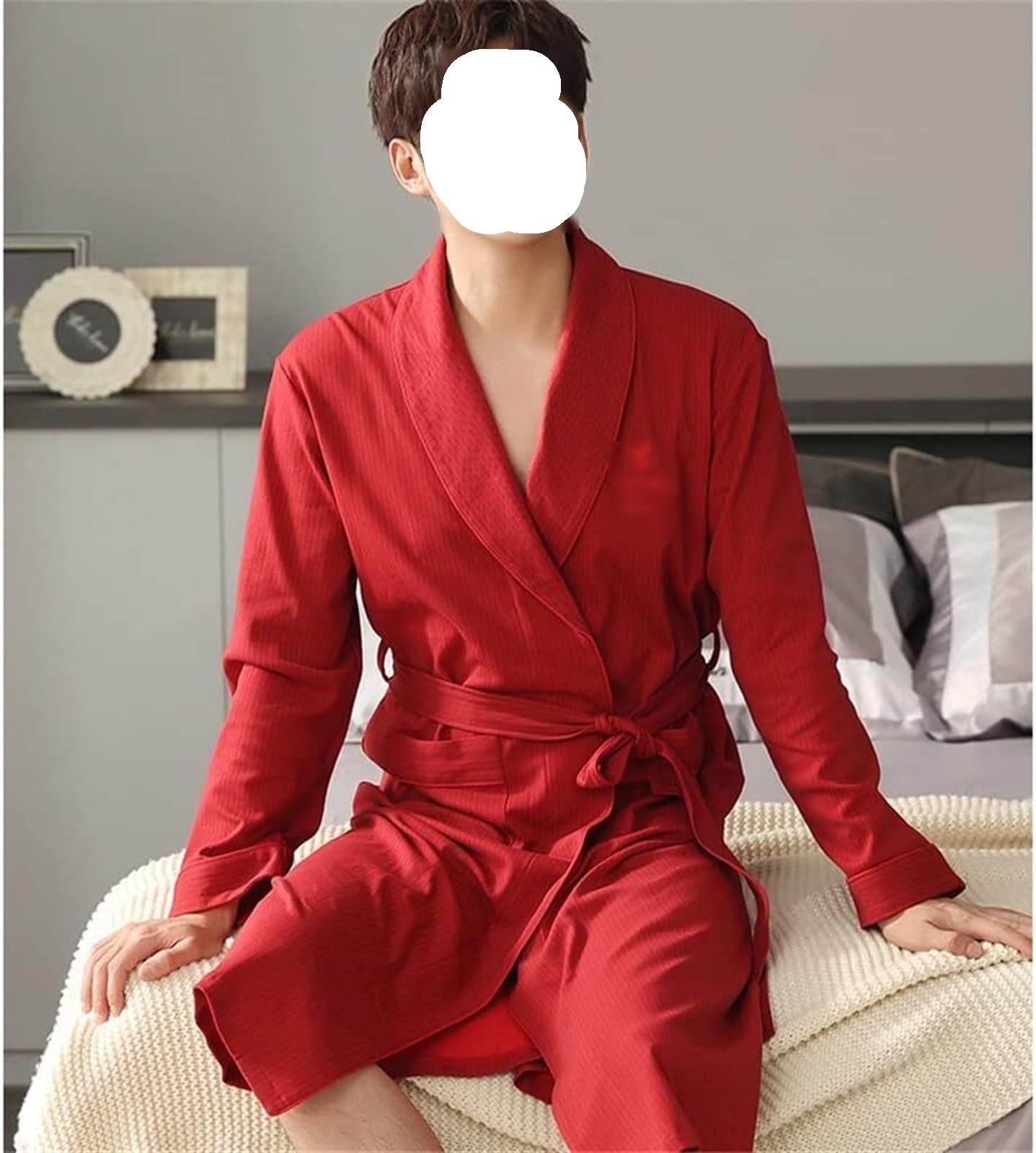 Accappatoio Camicie da Notte Primavera Estate Casa Tempo Libero Accappatoio Ampio Pigiama Uomo Camicia da Donna(M)