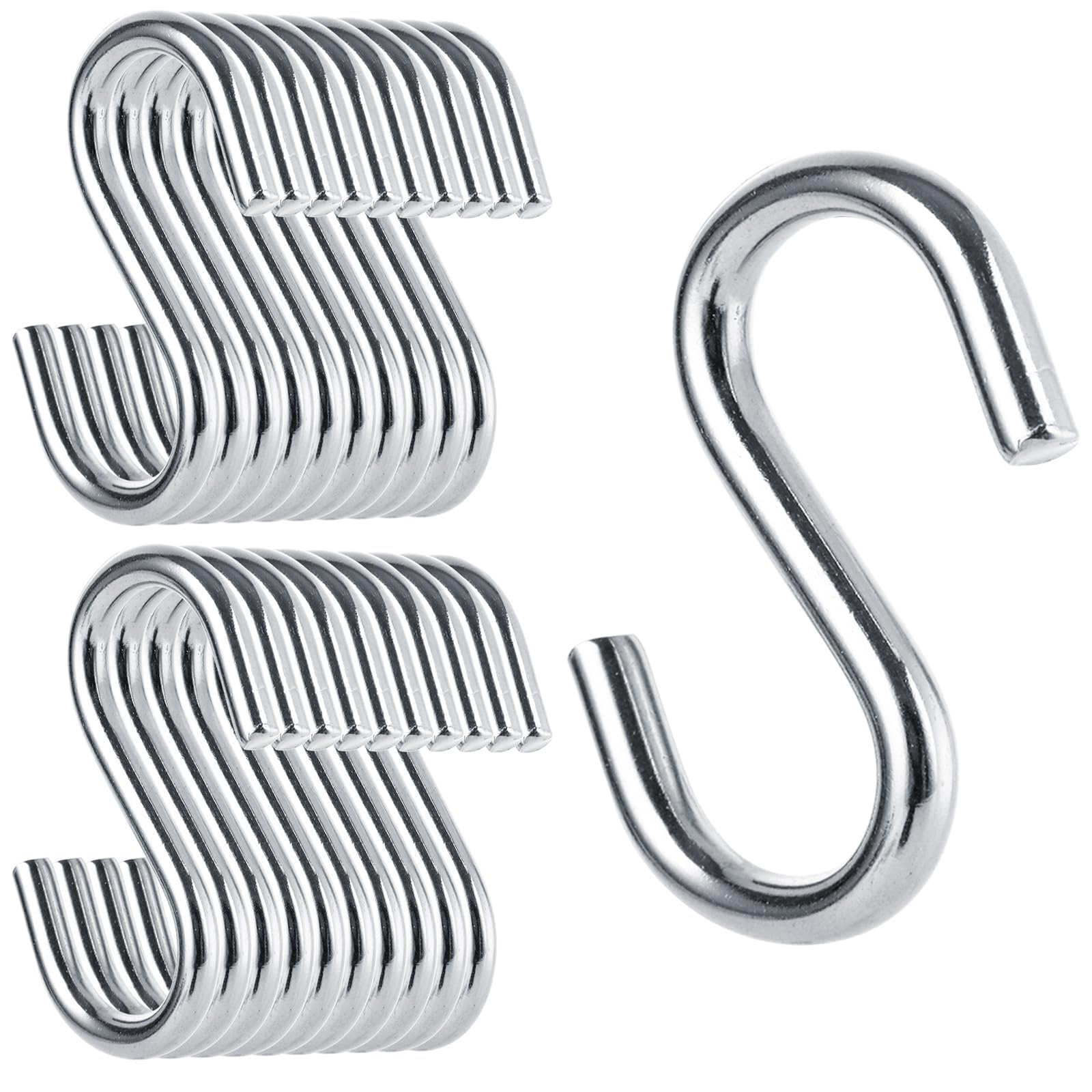 Heavy Duty Stainless Steel S Hooks - 50 Pack -1