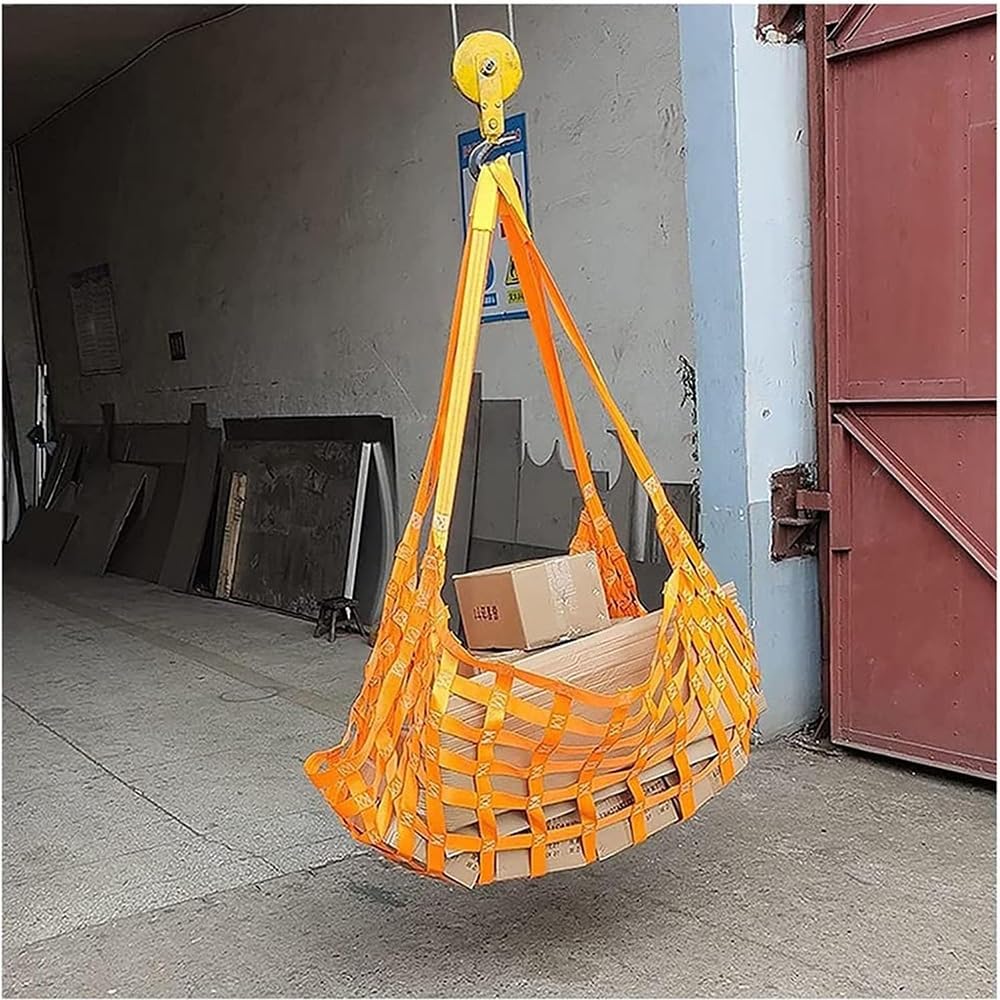Robustes Schlingennetz & Ladungsabsperrnetz, 1 Tonne Hubkapazität, industrielles Nylon-Netz für vertikales Heben, Ladungssicherung, Transport
