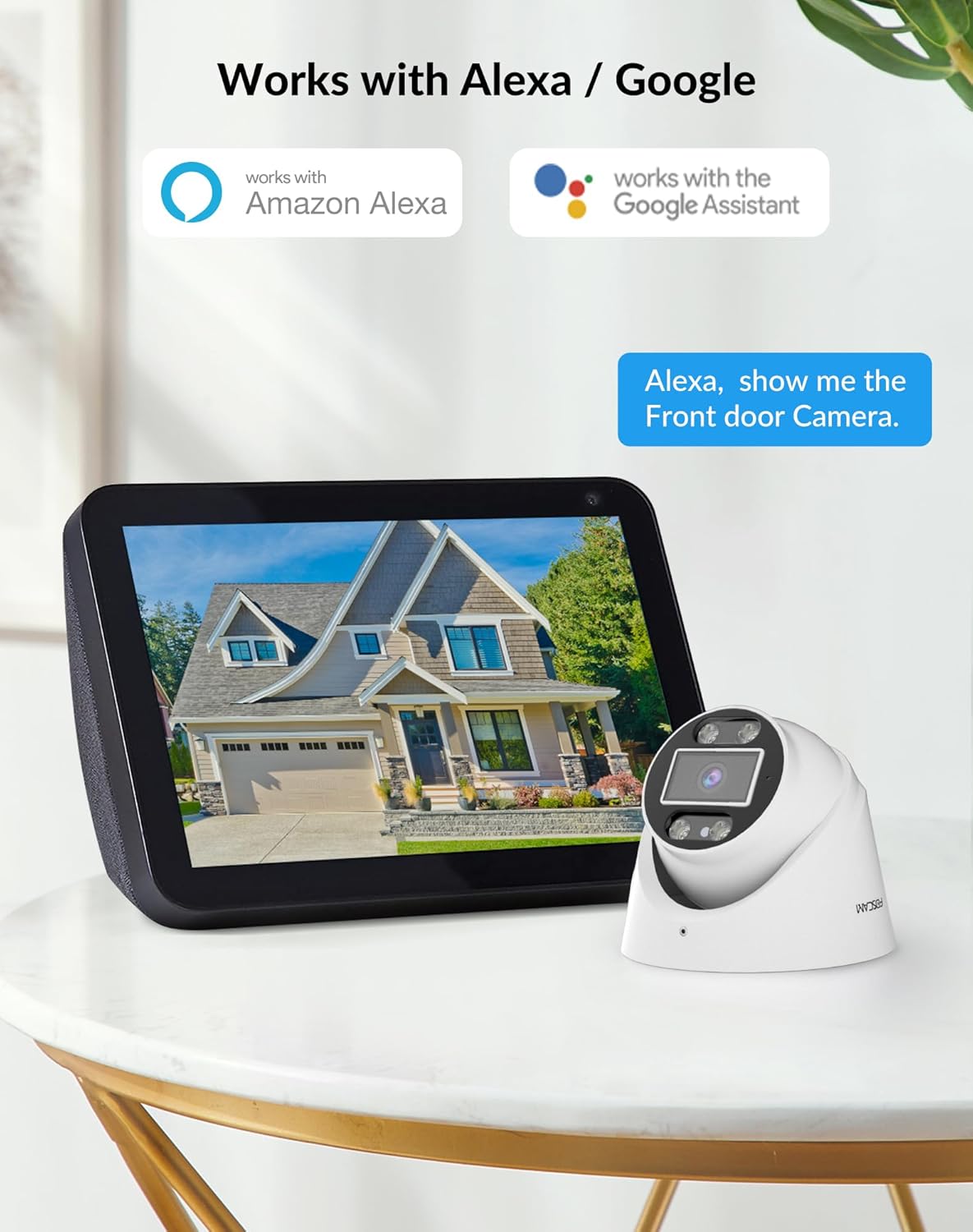 FOSCAM 4K 8MP Security IP POE Cameras, T8EP UltraHD Home Surveillance Security Camera Outdoor with Two-Way Audio, 66ft Color Night Vision, Human/Vehicle Detection, IP66 Waterproof