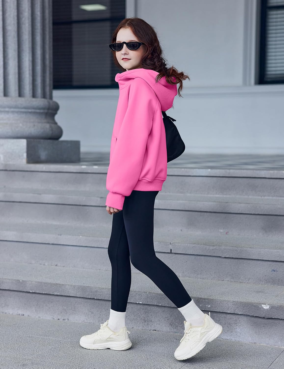 Arshiner Girls Zip Up Hoodies Teen Hooded Sweatshirts Fleece Jackets Kids Fall Fashion Outfits Winter Clothes