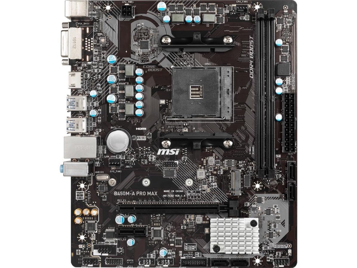 MSI B450M-A PRO MAX ProSeries Motherboard (ATX, 2ND and 3rd Gen, AM4, M.2, USB 3, DDR4, DVI HDMI, Crossfire)-picture-14
