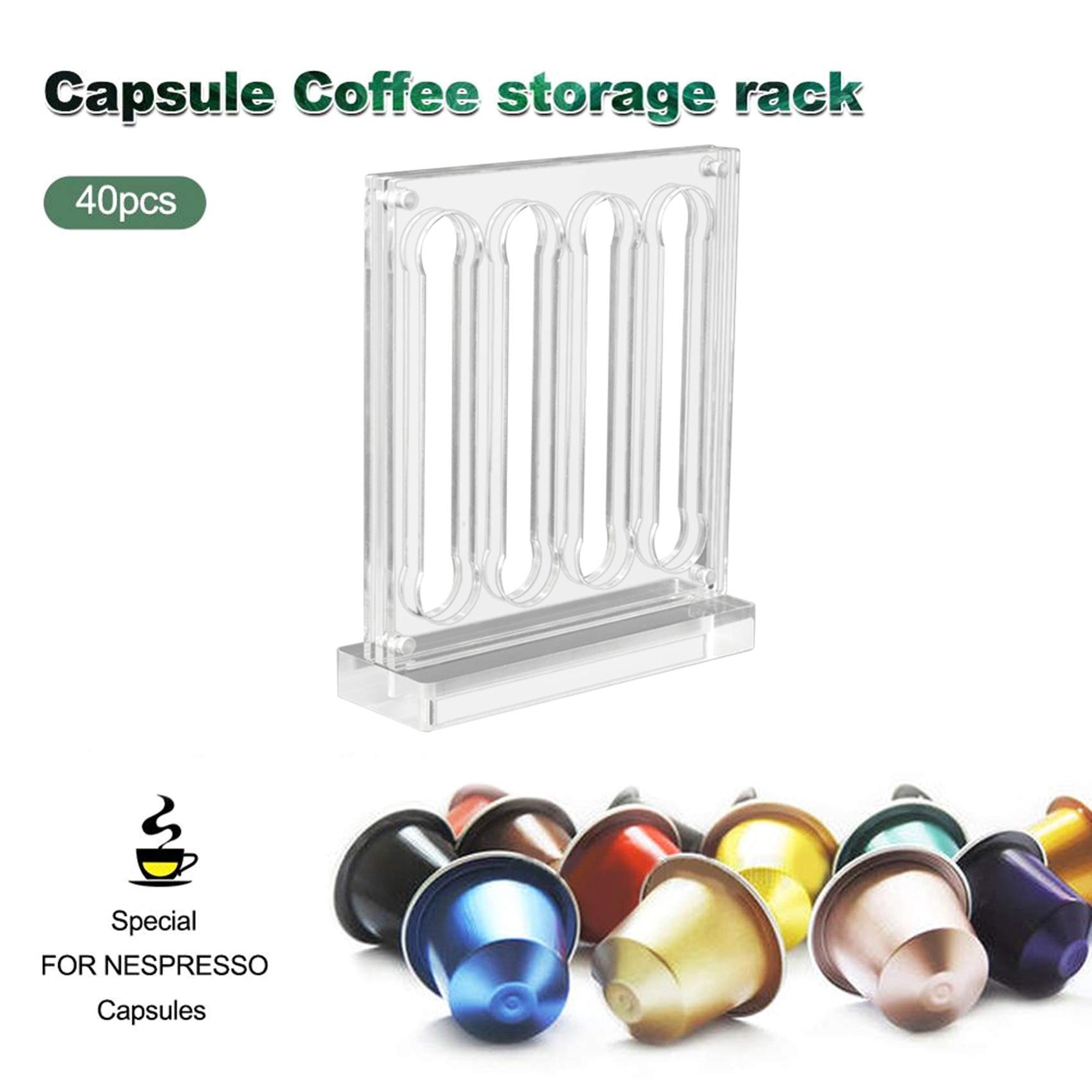 Soporte acrílico para cápsulas de café para OriginalLine, soporte para cajones y organizador de cápsulas de café (40 cápsulas)