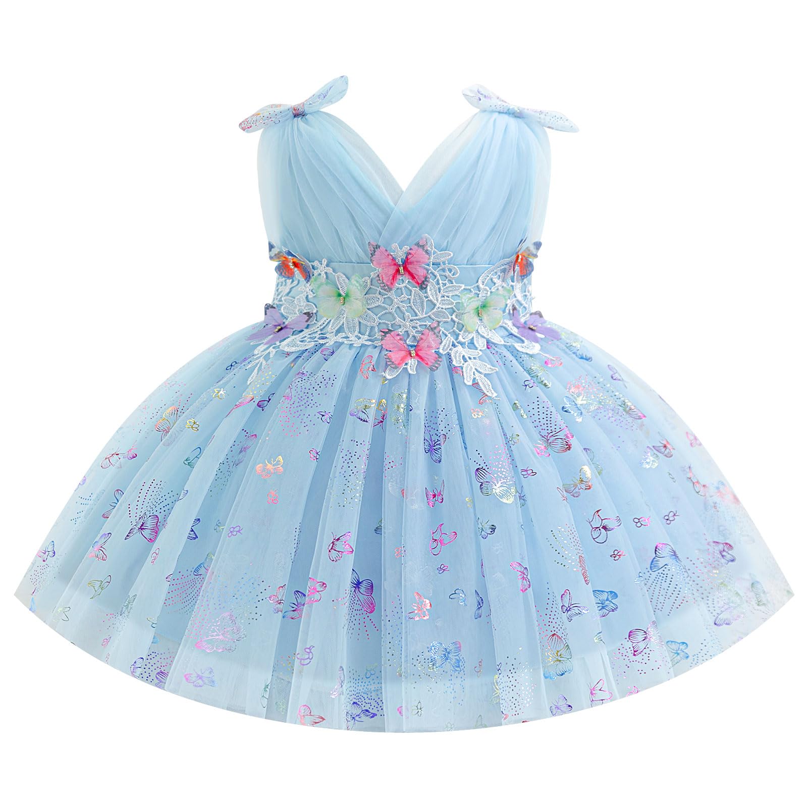 Baby Girls Butterfly Birthday Dress Baby Girl 3D Butterfly Princess Dress Photography Wedding Cake Crush