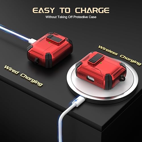 Miniatura 6 de Maxjoy Funda protectora para AirPods Pro 2 2022, AirPods Pro de 2 generación con bloqueo automático, compatible con Apple AirPod Pro de 2 generación