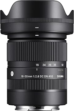 Sigma 18-50mm f/2.8 DC DN Contemporary Lens for Sony E Bundle with UV Filter + Deluxe Cleaning Kit - Blower, Lens Pen, Brush & Case + Cap Keeper + Microfiber Cleaning Cloth (4 Items)