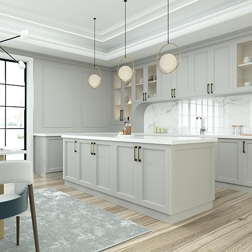 Miniatura 4 de Rergy Paquete de 10 tiradores dorados de latón cepillado para gabinete, manijas de cajón de oro cepillado, accesorios modernos de aleación de zinc