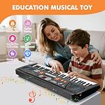 61 Key Beginner Keyboard Piano Toy for Kids with LCD & Microphone | Upgrade Electronic Piano, Musical Instrument Toy, for Boys Girls Ages 3-8, Birthday Christmas Gift